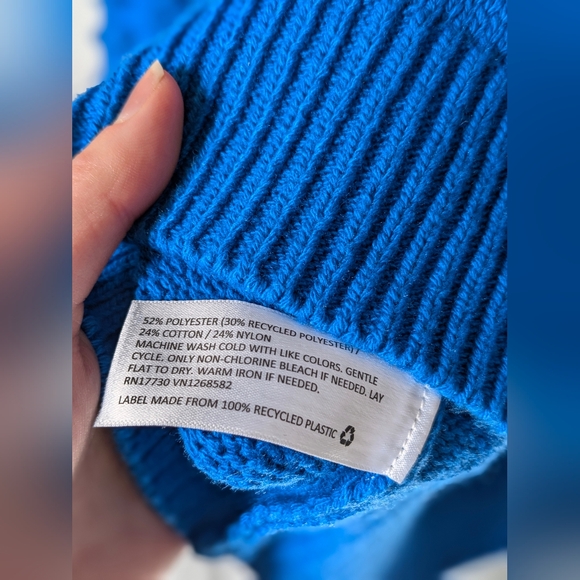 Target Lego blue knit long sleeve sweater new with tags Size XS (M) Cotton Blend - Picture 7 of 9